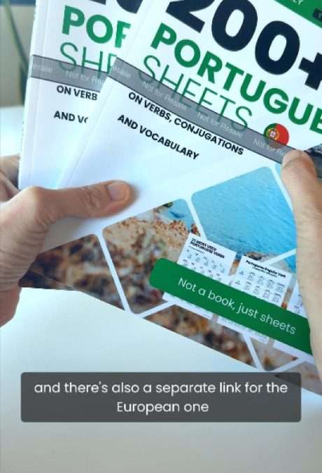 Printed & bound version of the 200+ Portuguese sheets